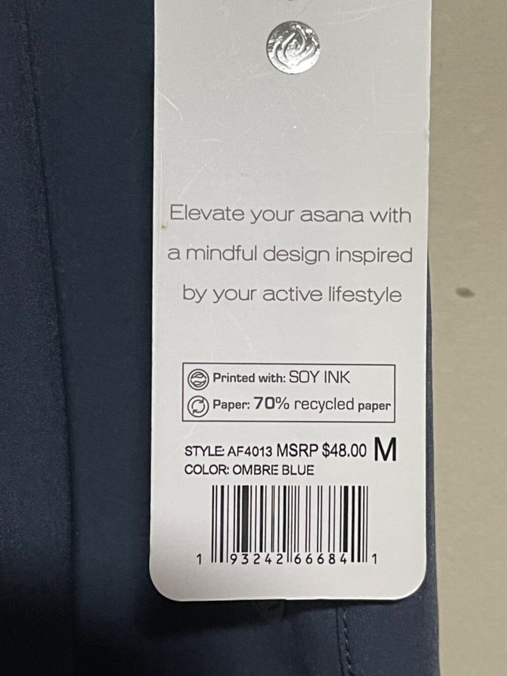 Apana Womens Wide Leg Yoga Pants Blue Size M Relaxed Fit Drawstring Waist - Picture 4 of 10